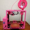 pink 3d printer lulzbot mini